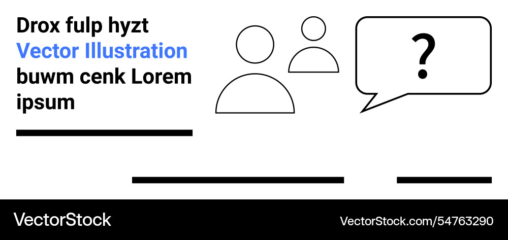 Communication concept with two figures and speech Communication concept with two figures and speech vector image