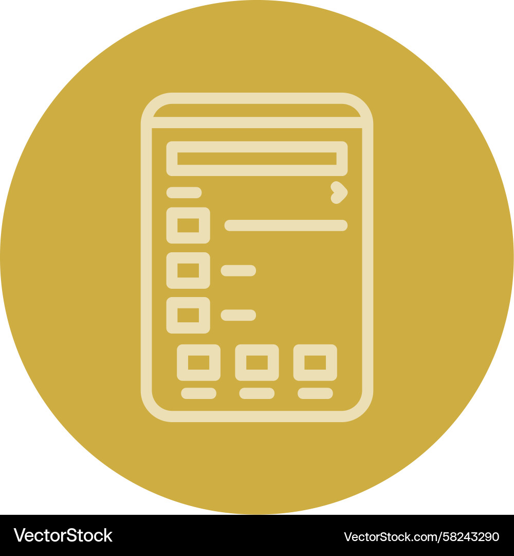 Contacts Line Icon - Multiple Color Vector Image