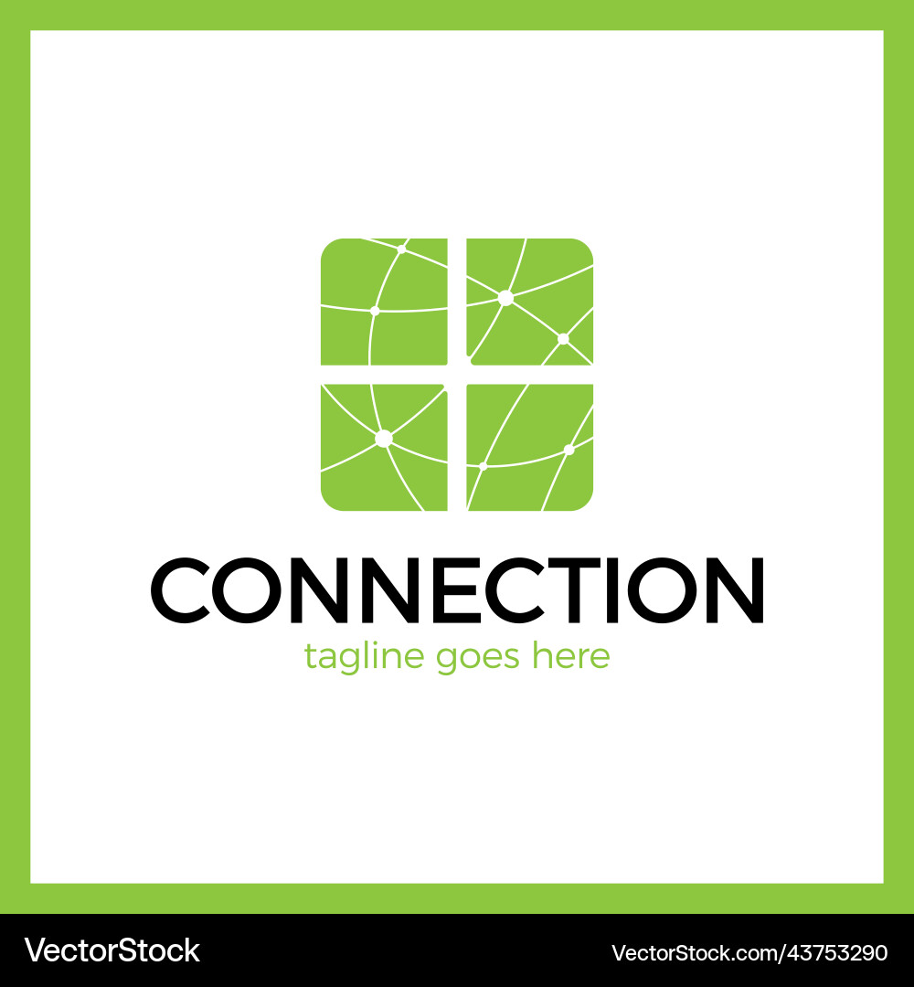 Design abstract four square element crushing vector image