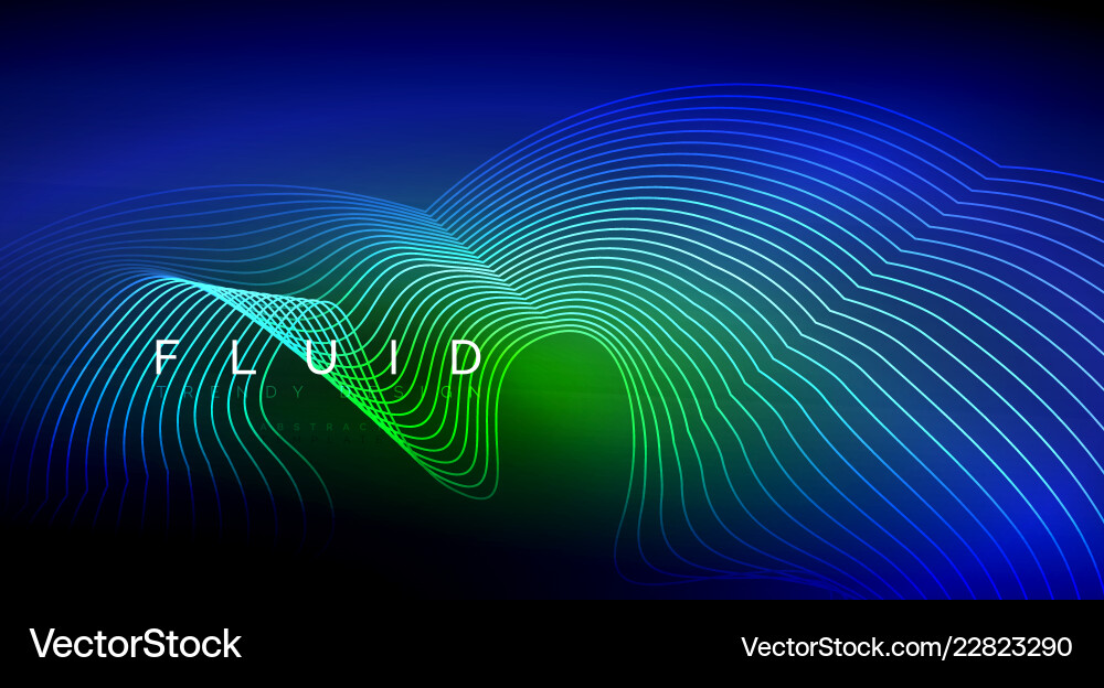 Digital flowing wave particles abstract background Vector Image