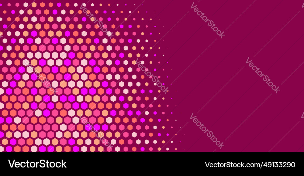 Geometric abstract hexagon multi color background vector image