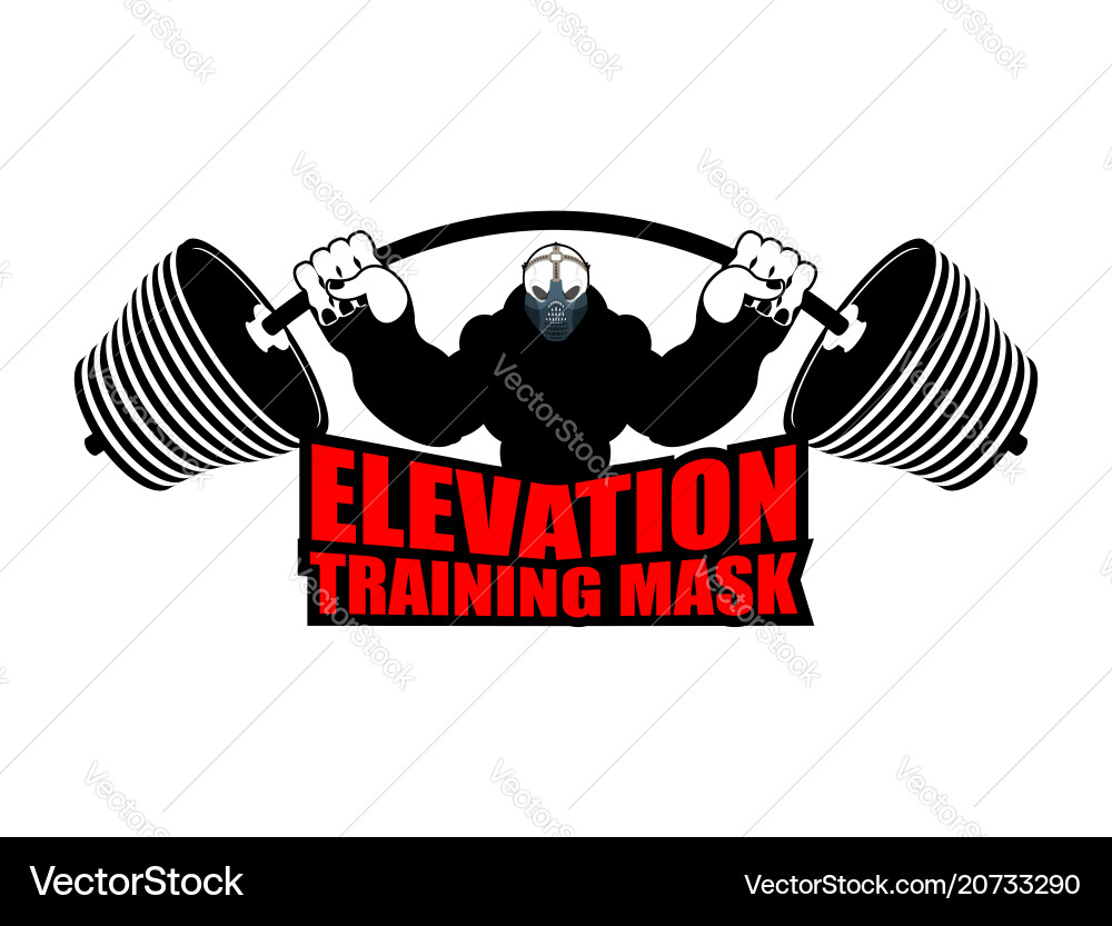 Höhentraining Maske Fitness Sportler Höhentraining Maske Fitness Sportler vektorbild