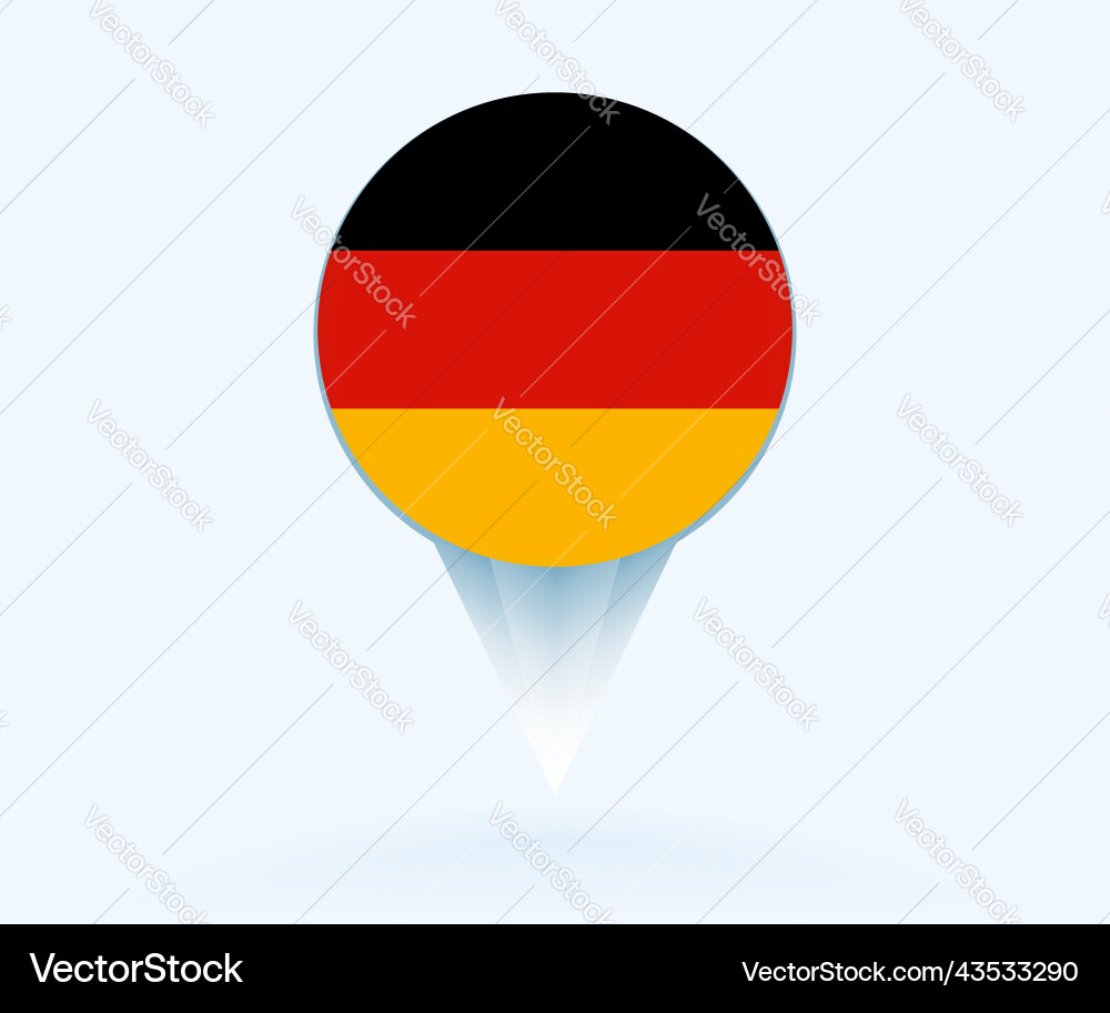 Map pointer with flag of germany Vector Image