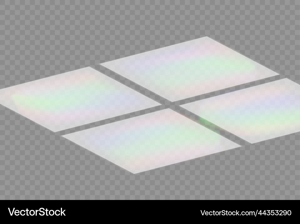 Overlay shadow effect transparent window Overlay shadow effect transparent window vector image