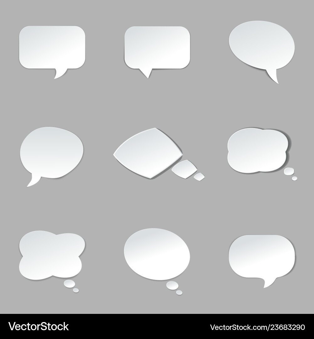 Round paper speech bubble Round paper speech bubble vector image