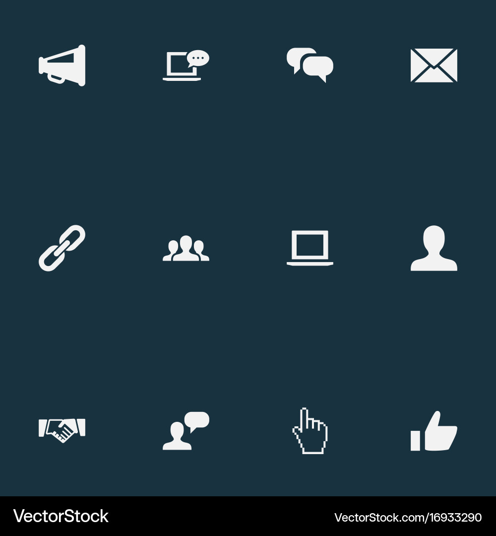 Set of simple media icons Vector Image