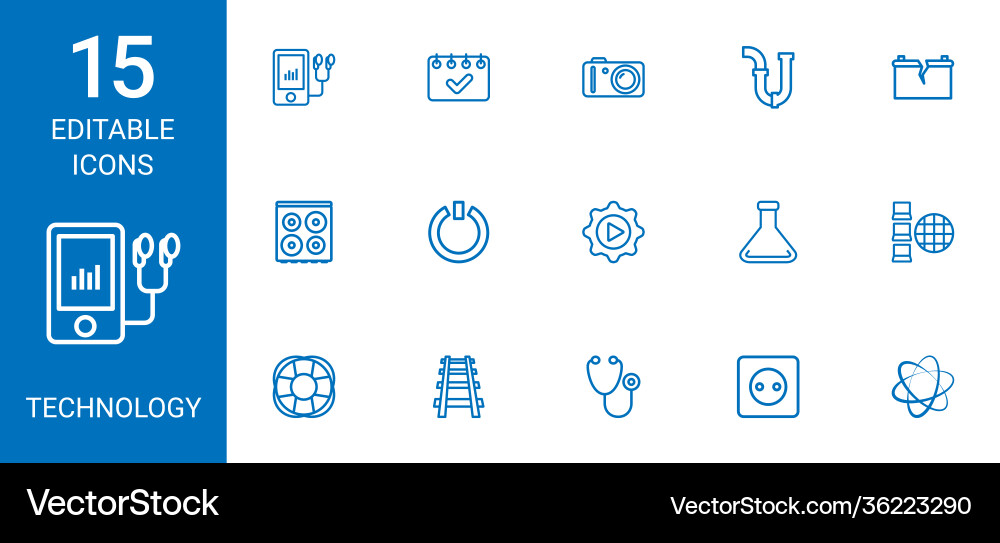 Technology icons Vector Image