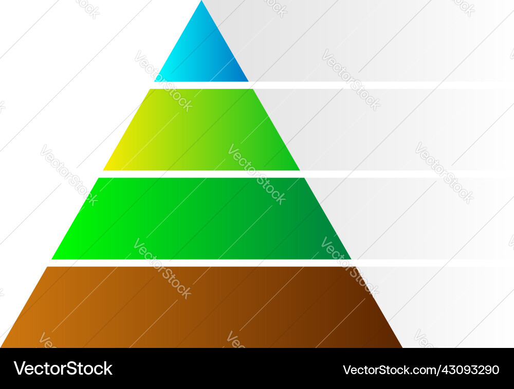 Triangle pyramid chart graph icon series Triangle pyramid chart graph icon series Vector Image