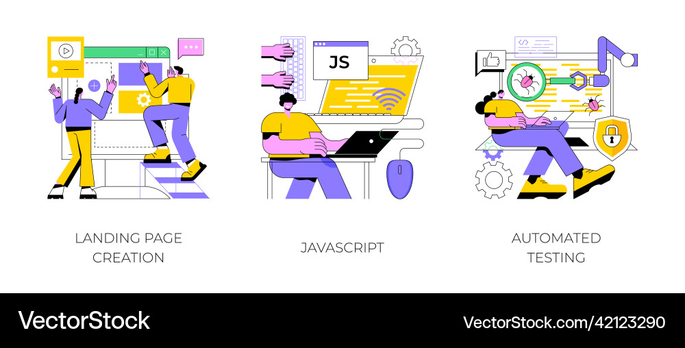 Web programming abstract concept Web programming abstract concept vector image
