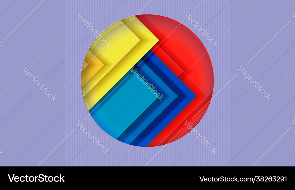 Abstract geometric pattern in paper style color Vector Image