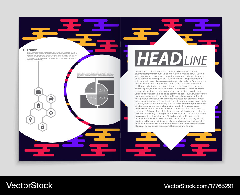 Abstract layout background set for art vector image