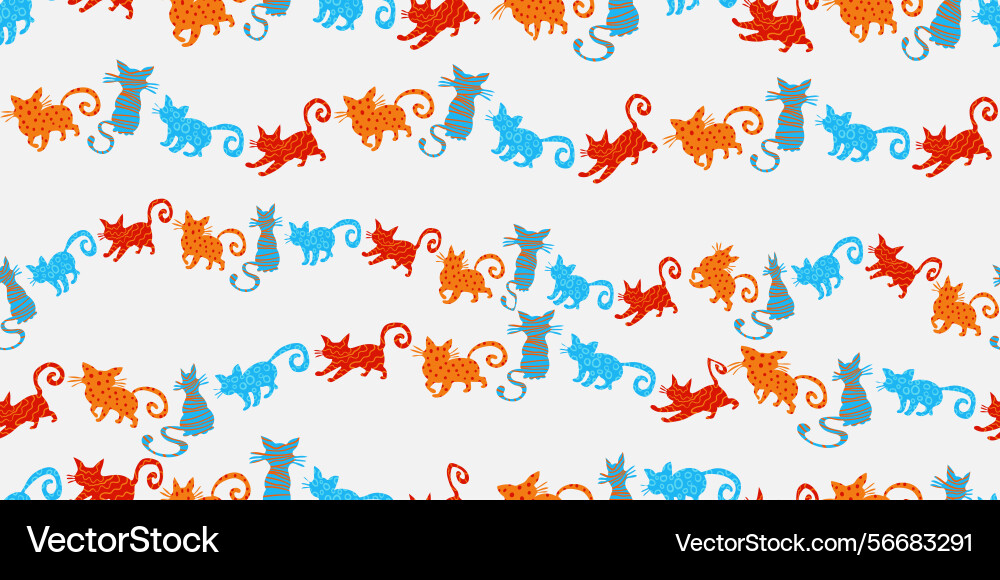 Abstract seamless pattern with rows of colorful Vector Image
