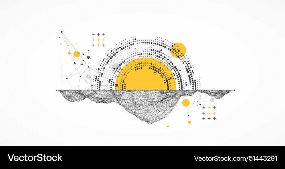Abstract wave is made in a frame style with half Abstract wave is made in a frame style with half vector image
