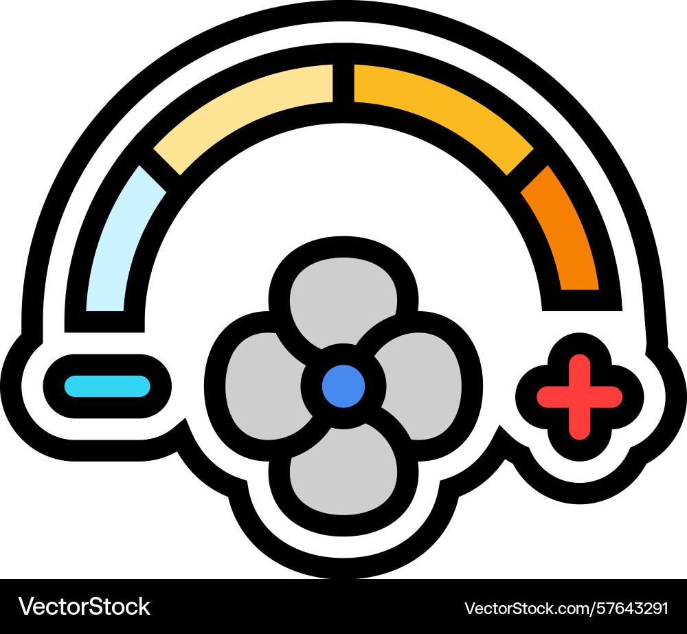 Adjustable speed settings color icon Adjustable speed settings color icon vector image