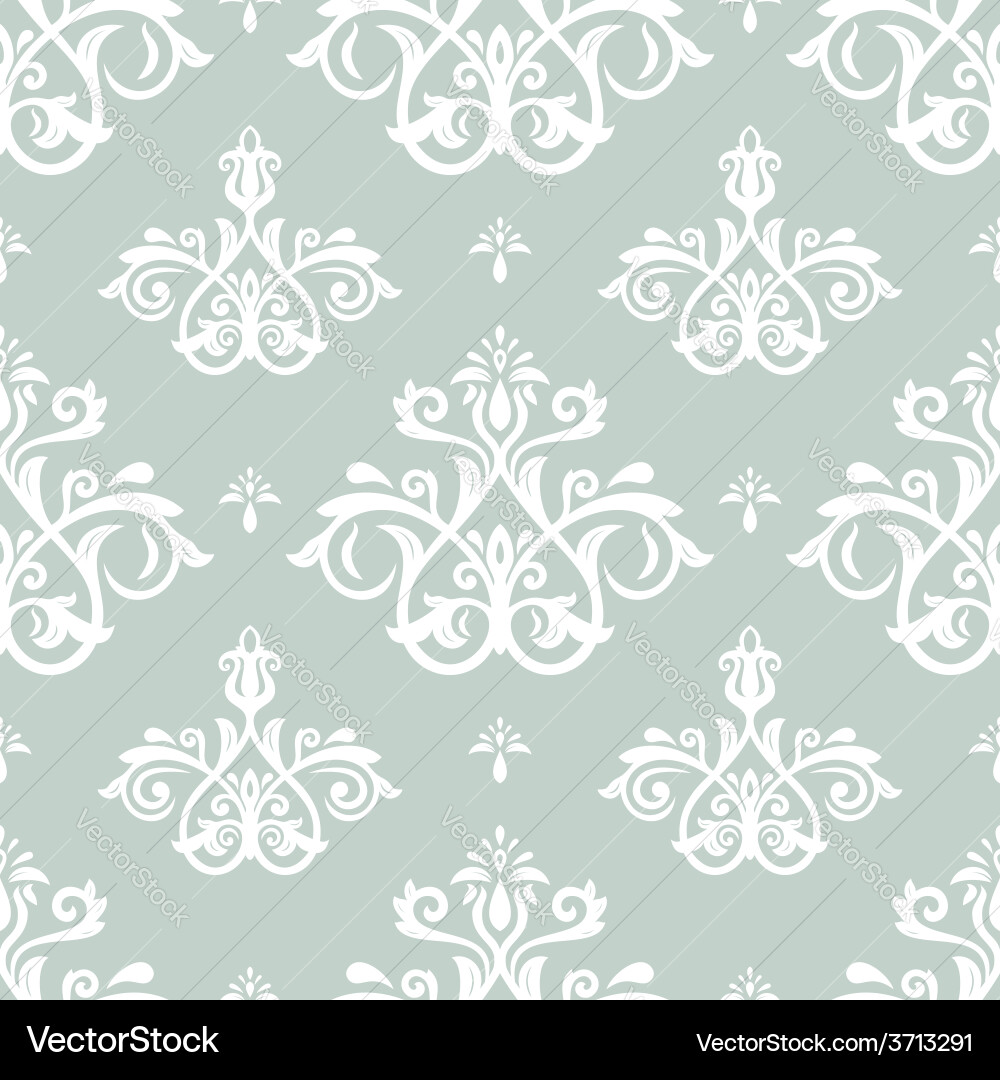 Damask seamless pattern orient background vector image