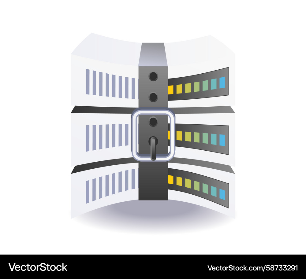 Data Server Stack Technology Vector Image