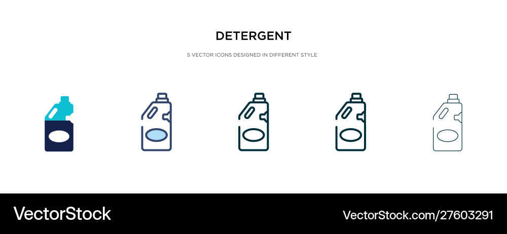 Detergent icon in different style two colored Detergent icon in different style two colored Vector Image