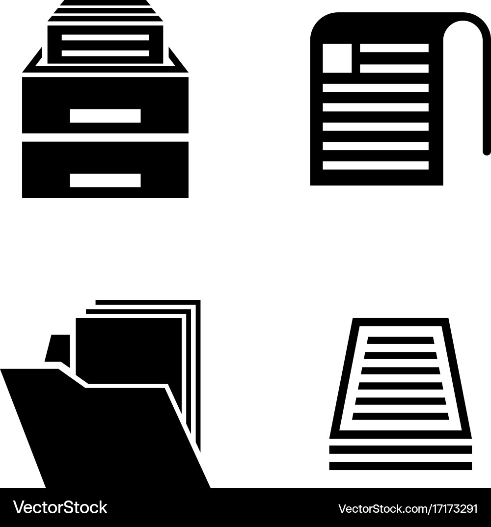 Document simple related icons vector image