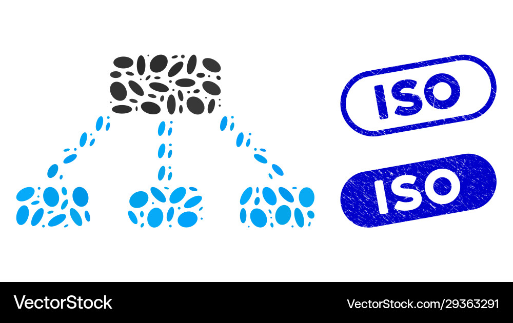 Elliptic mosaic hierarchy scheme with distress iso Elliptic mosaic hierarchy scheme with distress iso vector image