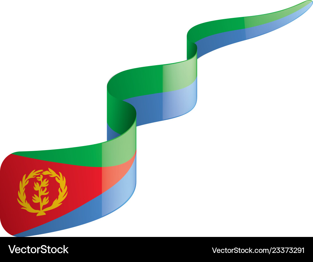 Eritrea flag on a white Eritrea flag on a white Vector Image