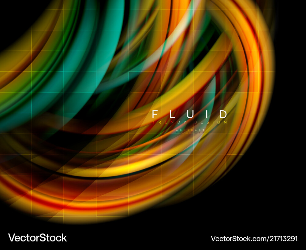 Fluid smooth wave abstract background flowing Vector Image