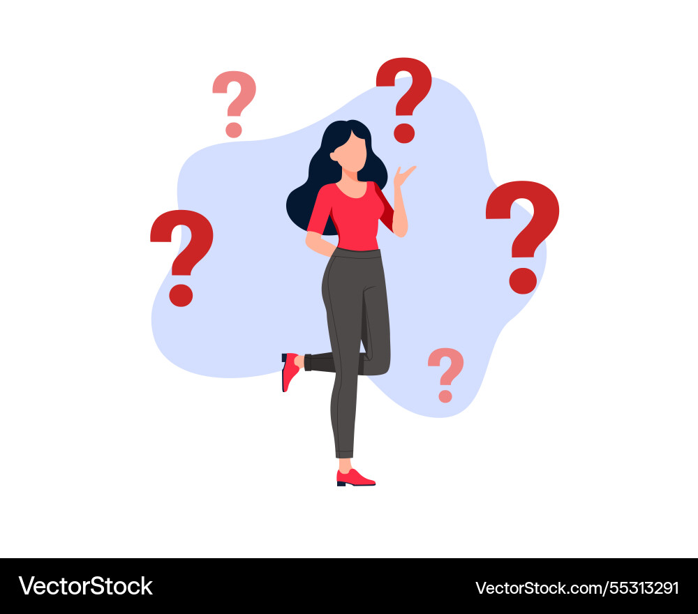 Frequently asked questions problem solution Vector Image