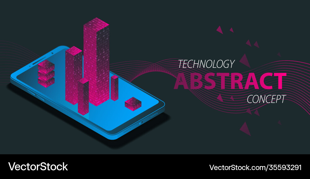 Gradient modern isometric digital device mock up vector image
