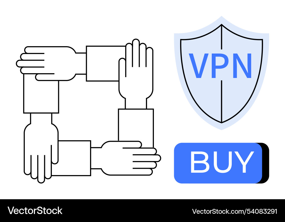 Hands forming a square symbolizing teamwork Vector Image
