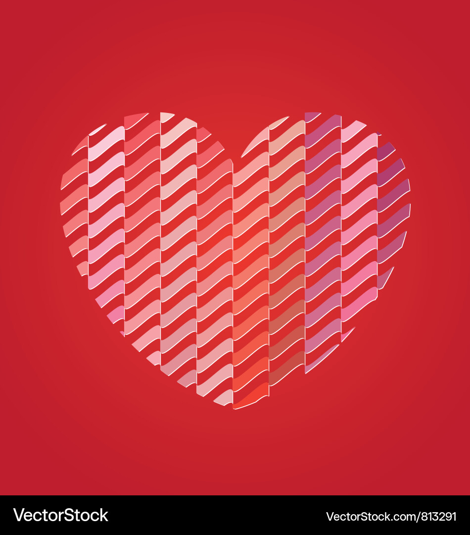 Heart with pattern vector image