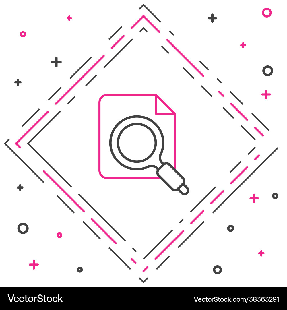Line search concept with folder icon isolated Line search concept with folder icon isolated vector image