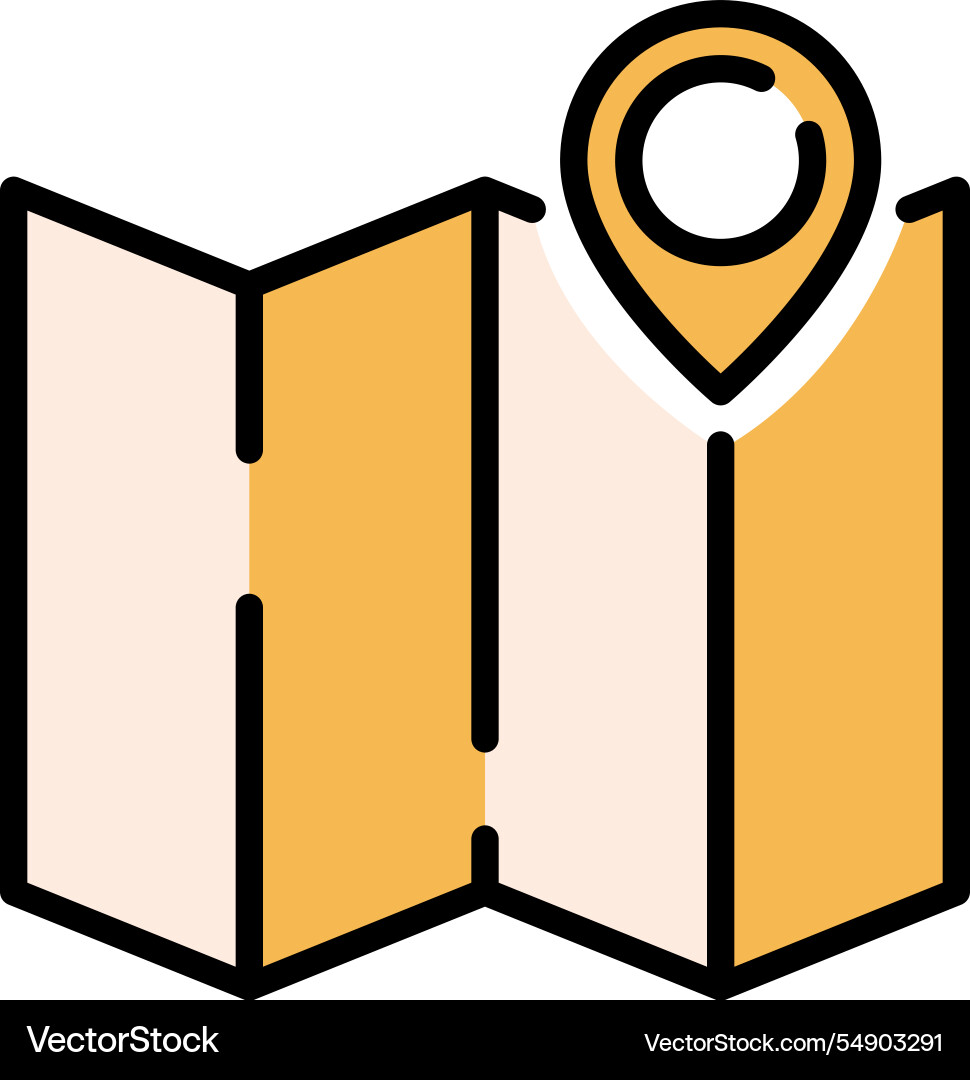 Location on map line icon navigation outline Location on map line icon navigation outline Vector Image