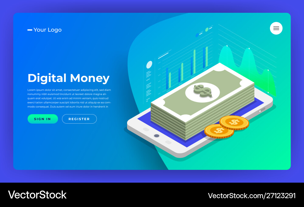 Mock-up design website flat concept Mock-up design website flat concept vector image