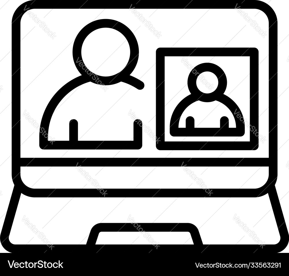 Online webinar icon outline style Online webinar icon outline style vector image