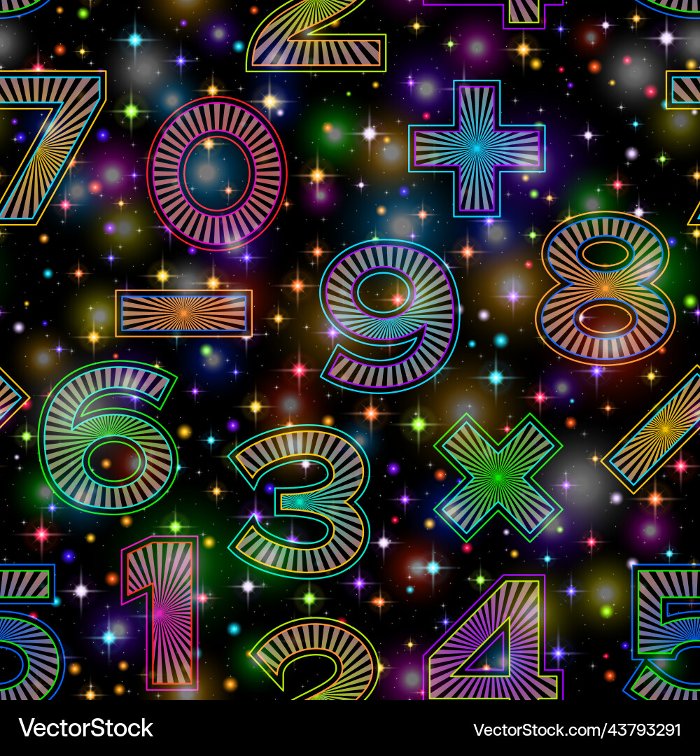 Seamless pattern numbers Seamless pattern numbers Vector Image