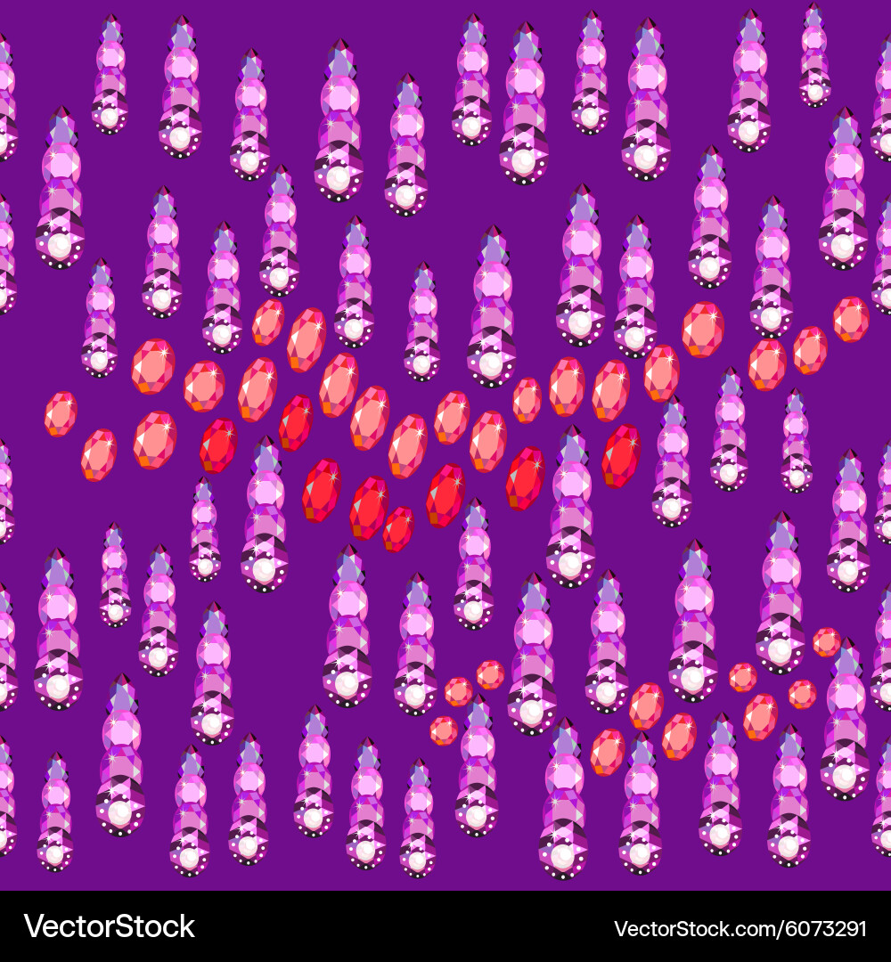 Seamless scattered gems rhinestones Vector Image