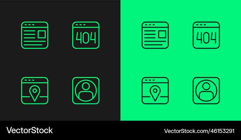 Set line create account screen infographic Vector Image
