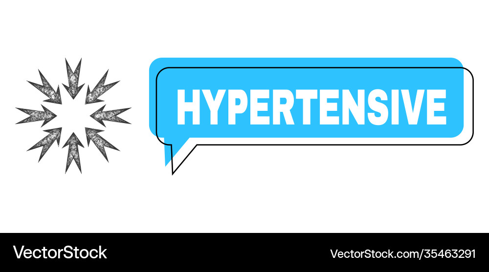Shifted hypertensive speech frame and net mesh Shifted hypertensive speech frame and net mesh Vector Image