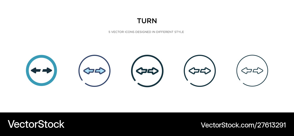 Turn Signal Icons - Multiple Styles vector image