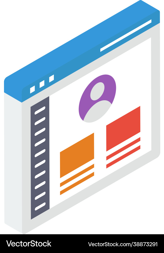 Web user profile Vector Image