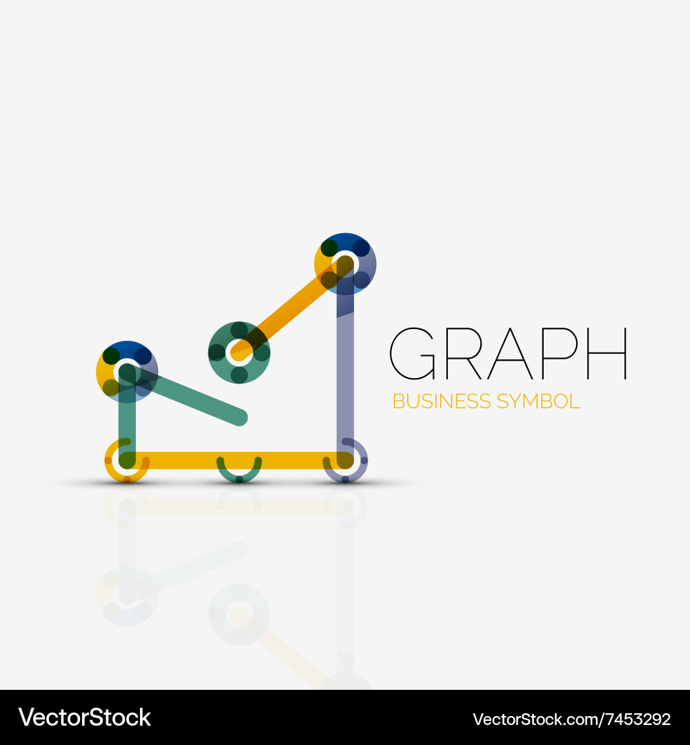Abstract logo idea linear chart or graph Vector Image