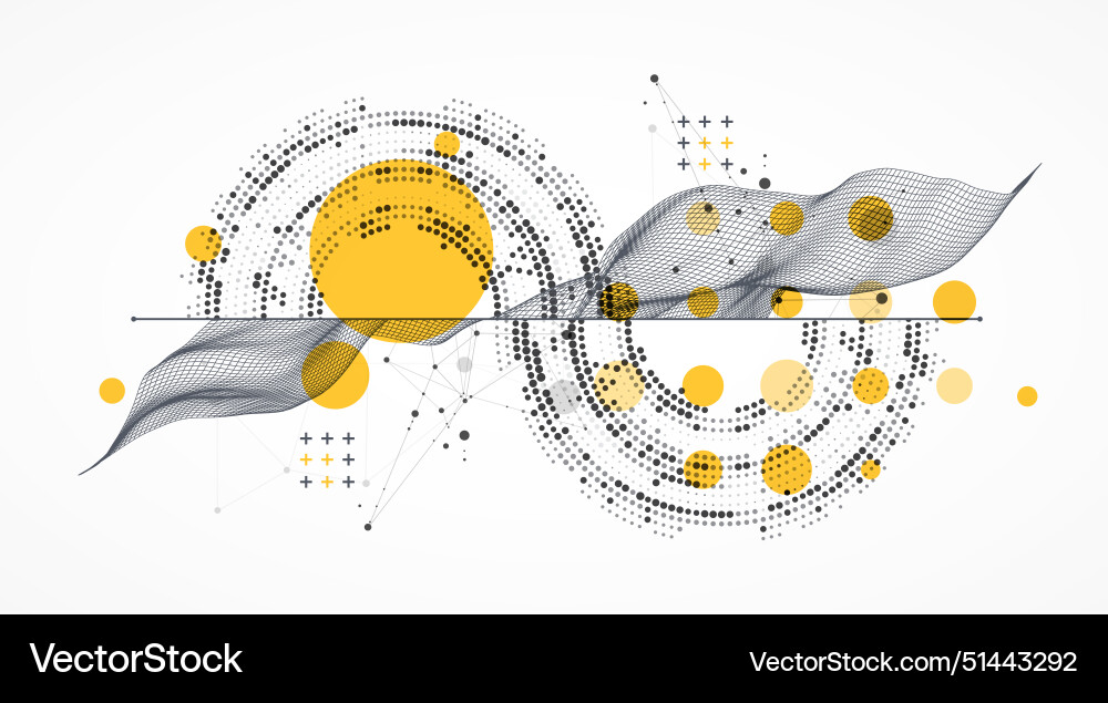 Abstract wave is made in a frame style with half Abstract wave is made in a frame style with half vector image