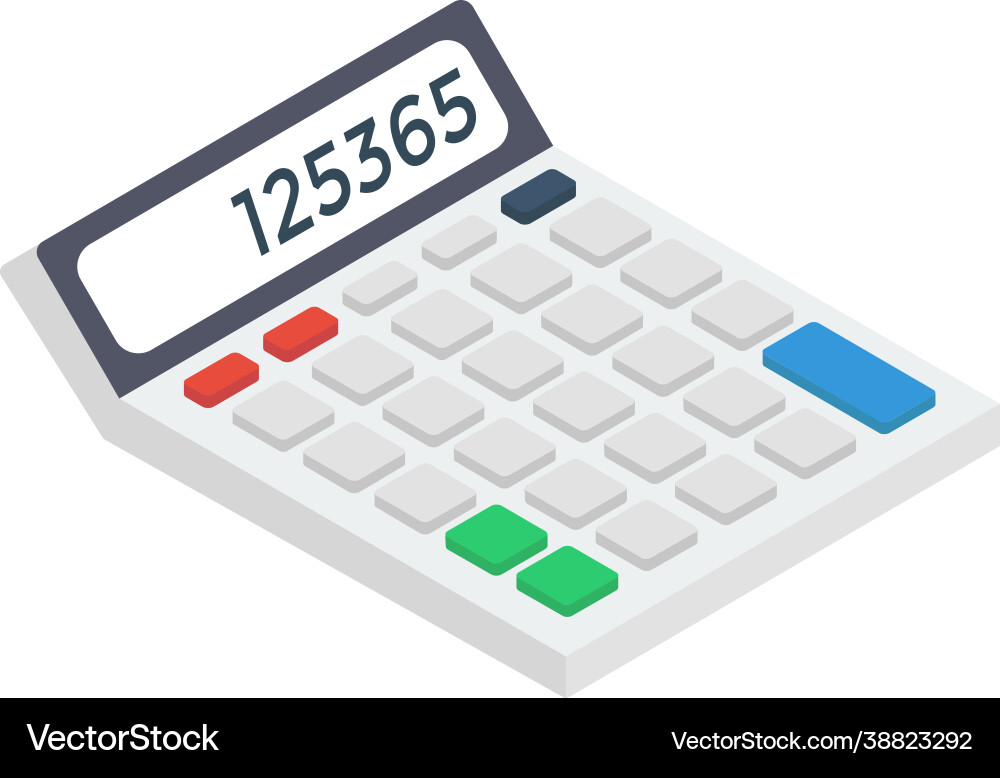 Calculating device Vector Image
