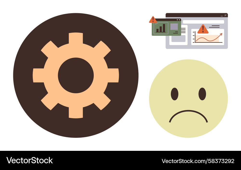 Data Error & Troubleshooting Vector Image