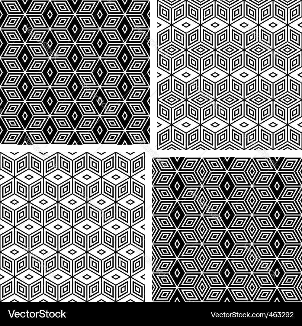 Geometric patterns set vector image
