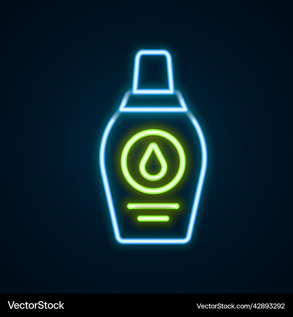 Glowing neon line bottle of shampoo icon isolated Glowing neon line bottle of shampoo icon isolated vector image