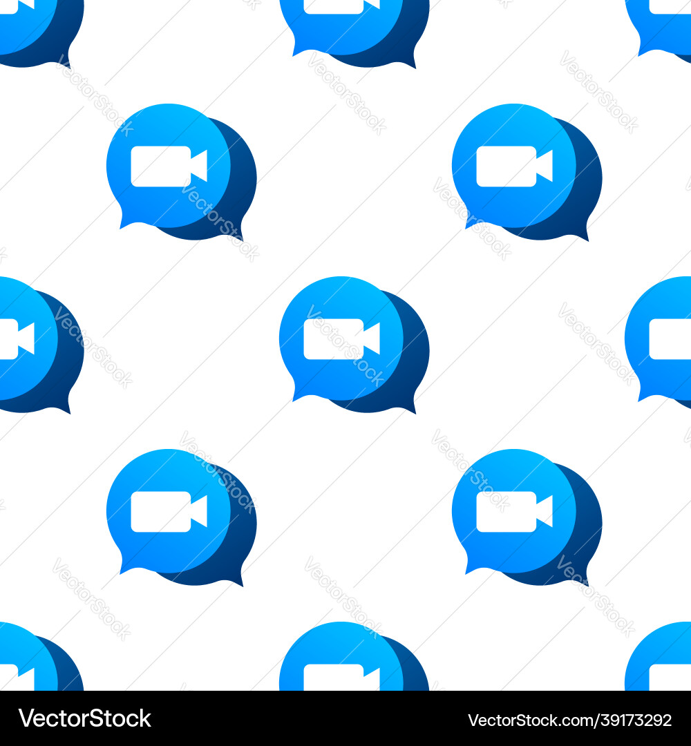 Incoming video call pattern message bubble Incoming video call pattern message bubble vector image