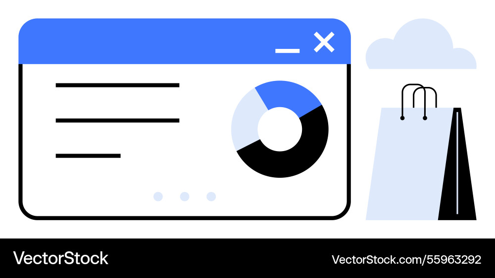 Online shopping analytics dashboard with data Online shopping analytics dashboard with data vector image