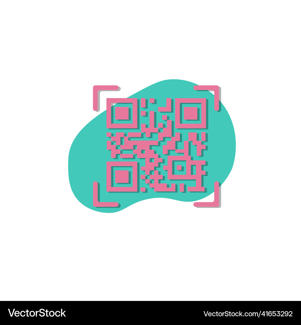 Qr code for smartphone scanning in bubble isolated vector image