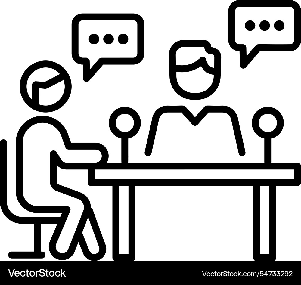 Reverse interview Vector Image
