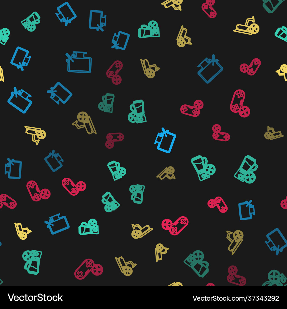 Set line computer monitor service blender Set line computer monitor service blender vector image